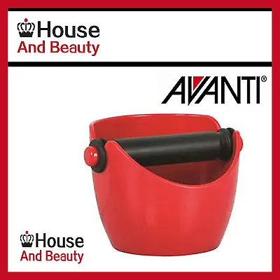 $23.99 • Buy New! Avanti Red Coffee Knock Box Espresso Grinds Waste Tamper Bin 