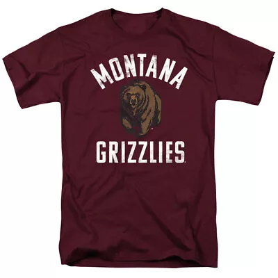 University Of Montana Adult T-Shirt Grizzlies Logo Maroon S-3XL • $23.99