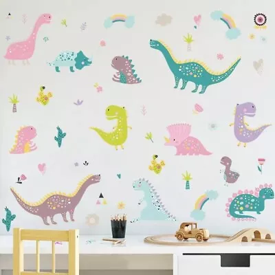 Large Dinosaur Nursery Baby Kids Room Wall Stickers Art Decal Home Decor • £9.99