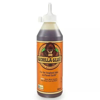 £10.84 • Buy Gorilla Glue Super Tough Waterproof Adhesive Glue All Purpose PU Bond 500ml