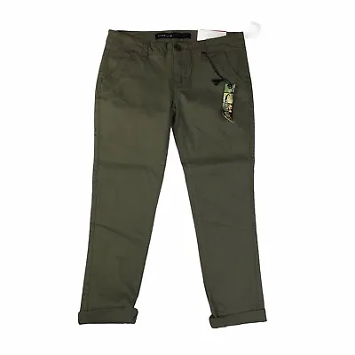 $16.50 • Buy Freestyle Revolution Olive Army Green Skinny Stretch Trouser Pants NWT Size 11