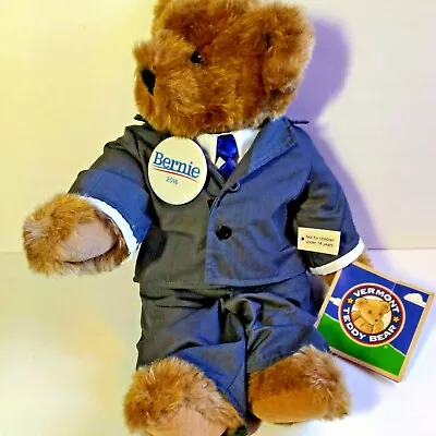 Vermont Teddy Bear Co Bernie Sander 2016 Special Edition 16'' Plush Handmade USA • $98.75