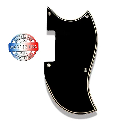 USA Made 5 Ply Black/Cream WIDE BEVEL Pickguard For Epiphone EB-3 Bass 4 SCREW • $36.99