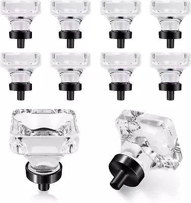 8 Pack Crystal Glass Cabinet Knobs Dresser Knobs Drawer Knobs And Pulls Kitchen • $47.32