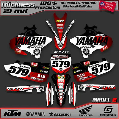 Graphics Decals Kit For Yamaha YZ125 YZ250 2015 2016 2017 2018 2019 2020 2021 • $143.20