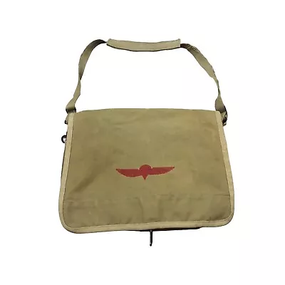 Vintage 80s Banana Republic Israeli Paratrooper Messenger Bag • $68.72