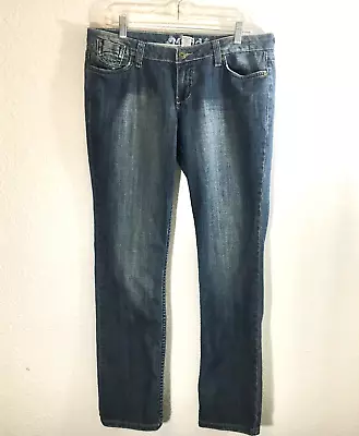 Mudd Girls Juniors Blue Denim Jeans Skinny Fit Medium Wash Size 15 Inseam 29 • $11.50