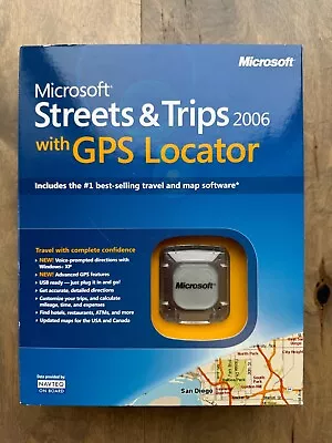 Microsoft Streets & Trips 2006 W/GPS Locator Navigation Software For PC - SEALED • $24.83