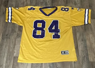 Vintage Throwback Randy Moss Starter Jersey Mens 2XL 54 Gold Minnesota Vikings • $44.99