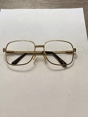 Vintage ZD Branded Oversized Gold Aviator Flex Frame Eye Glass Frames  60-18-145 • $20