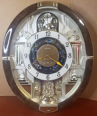 Seiko 18 Song Melodies In Motion Wall Clock Swarovski Crystals 18 X15   • $130