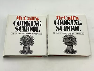 Vtg McCalls Cooking School Step By Step Mistake Proof Recipes Binders 2 Volumes • $24.95