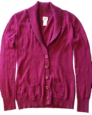 Women’s Medium Mossimo Cherry Red Cardigan Button Front Shawl Collar • $10.95