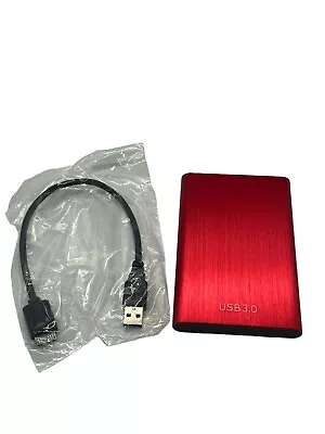 2x External Portable Hard Drive 2 TB Memory Storage For MAC Red & Blue USB 3.0 • $30.95