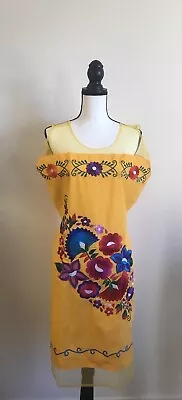 Embroidered Mexican Fiesta Dress Size Medium • $25.99