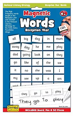 Magnetic Words Reception - Children's High Frequency Word Magnets & Whiteboard • £16.05