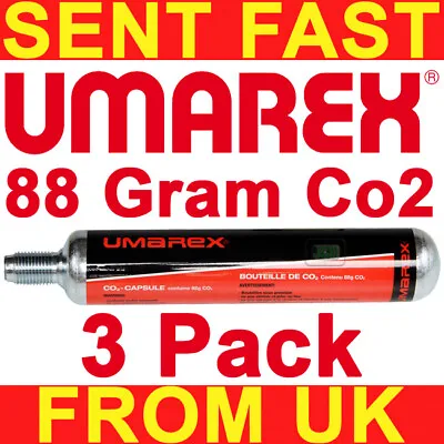 £25.59 • Buy 3 X UMAREX 88g Co2 Airsource Co 2 Cartridge Air Rifle 88 Gram Gas Paintball