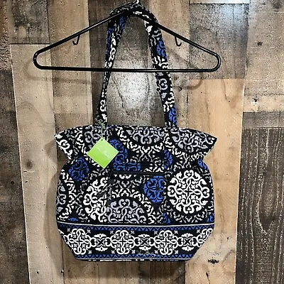 Vera Bradley Canterberry Cobalt Laura Cinch Tote Purse Shoulder Bag NWT • $48
