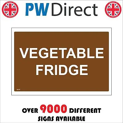 Sign Vegetable Fridge Gg148 Catering Food Preparation Kitchen Storage • £25.97