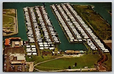 Clearwater Florida~Aerial Bay Aristocrat Manor Mobile Home Park~Vintage Postcard • $3.70