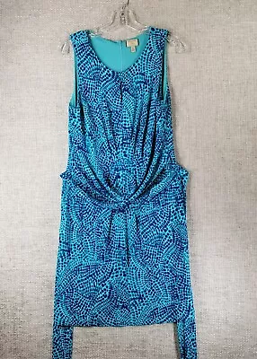 Banana Republic Issa London Collection Wrap Dress Blue Ceramic Print Women's 10 • $14