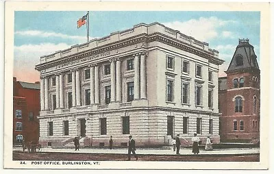 Burlington Vermont 1900s Postcard Post Office Star Quality Hughs VTG • $5.98