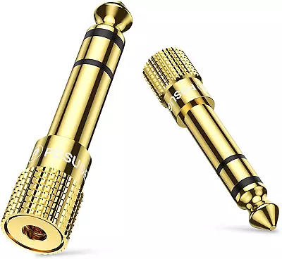 £10.69 • Buy POSUGEAR Headphone Adapter Jack 6.35mm 1/4 Inch To 3.5mm 1/8 Inch-2 Pack, 1/4 To
