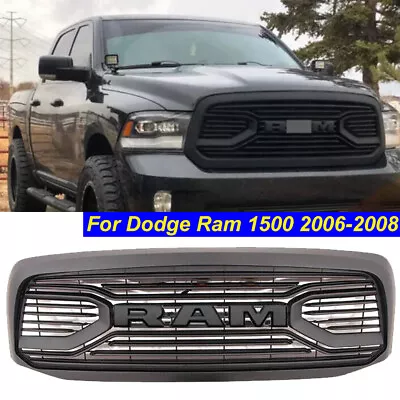 Grill For Ram 1500 2006 2007 2008 Front Grille Big Horn Matte Black W/Letters • $189.99