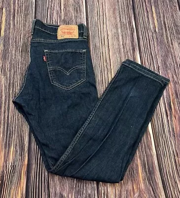 Levi's 511 Slim Jeans Tapered Leg Dark Wash Mens Sz 34x30 (Measures 34x30) • $18.99