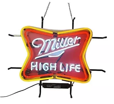 Neon Signs Beer Bedroom Beer Glass Neon Signs For Man Cave Millers High Life • $210.92