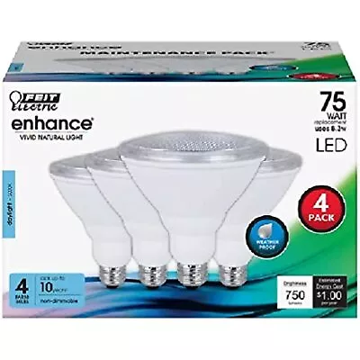 Feit Electric LED PAR38 Bulbs 75W Equivalent Non Dimmable 5000k Daylight 750 • $18.69