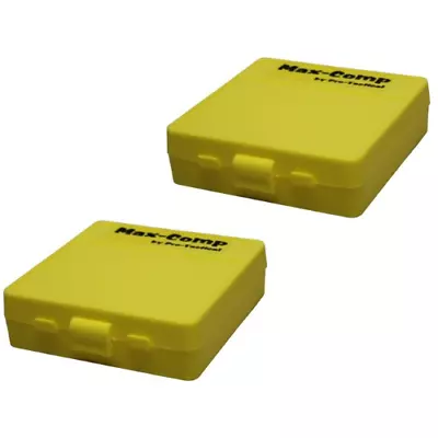 Max-Comp Pistol Ammo Box SML 100 Rnd Flip-Top 9mm 2 Pack - Yellow - PTAB0012PK • $15.49