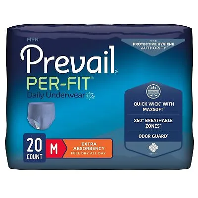 Prevail Disposable Underwear Male Medium 20 Ct • $18.48