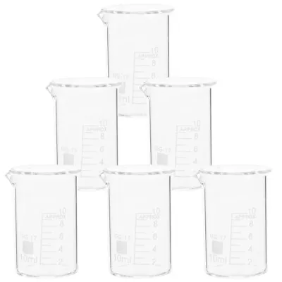 6pcs Glass Beakers Set Chemistry Beakers Measuring Cup Laboratory Glassware • $11.59