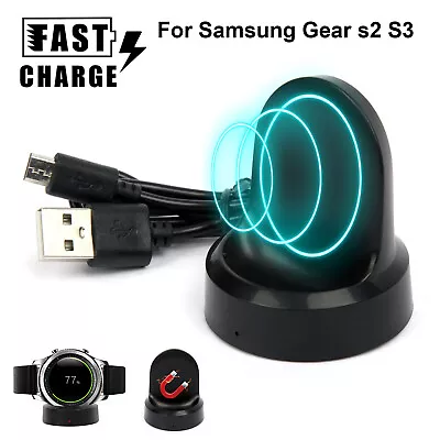 Wireless Charging Dock Charger For Samsung Galaxy Watch Gear S3 Frontier Classic • $8.59