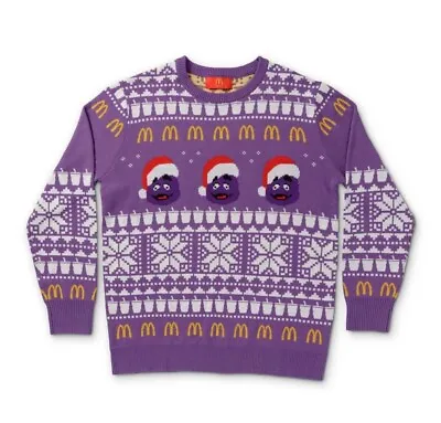 Purple Grimace Holiday Knit Sweater By Mcdonalds-Size S • $139.99