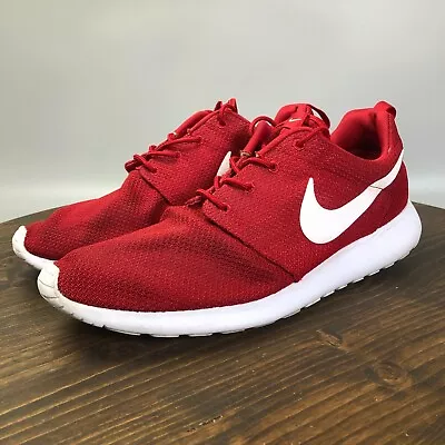 Nike Roshe One Mens Size 13 Red Athletic Lace Up Running Shoes Sneakers • $34.99