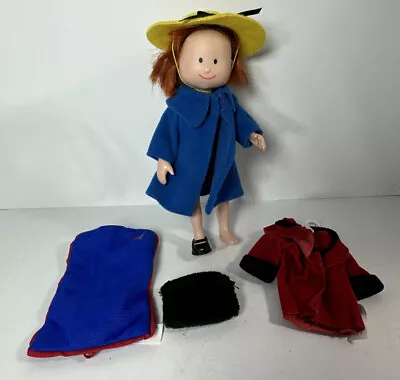 Madeline 8  Poseable Doll Eden 1997 Blue Coat Plaid Dress Hat Red Jacket Plus • $28.88