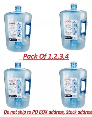 (4 Pack) Large Reusable 3 Gallon Water Bottle Jug Container BPA Free Home Office • $24.97