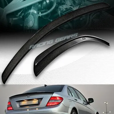 Real Carbon Fiber Rear Trunk Duck Spoiler Fit 08-14 Mercedes-benz C-class W204 • $117.95