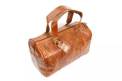 Leather Travel Bag Weekend Bag Leather Duffle BagTravel Luggage Bag  • £69.99