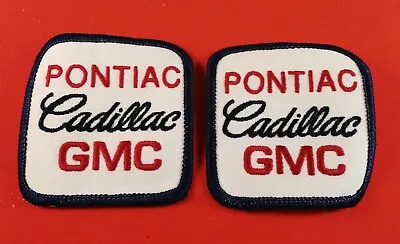 TWO: Very Old  PONTIAC CADILLAC GMC  Patches:  These Are IRON ONs • $14.95