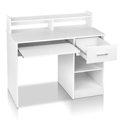 Artiss Office Computer Desk Study Table White Drawer Storage Laptop Student Home • $127.39