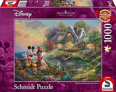 Schmidt 59639 Thomas Kinkade Disney Mickey Mouse Jigsaw Puzzle 1000 Pieces • $49.02