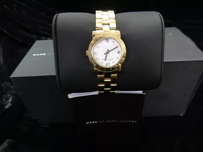 Marc Jacobs Gold Tone Stainless Steel Woman's Watch Serial # MBM3057 • $69.95