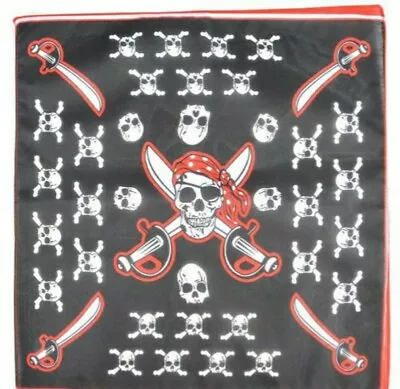 3 Pirate Bandanas Masks Halloween Costume Pretend Play Skull Bones • $1