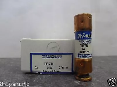 New Lot Mersen Shawmut TR7R 7 Amp Fuses Buss FRN-R-7 250V NIB • $59.99