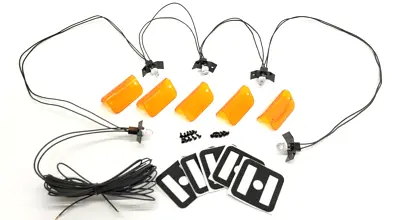 Amber Lund Visor Cab Moon Sun Lens Kit Lenses / Gaskets & LED Wiring Harness   • $149.95