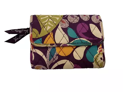 Vera Bradley Plum Crazy Wallet Snap Closure Credit Card Holder Retired • $12.99