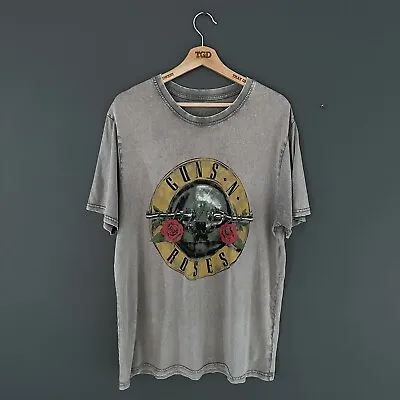 Mens Guns N Roses Grey Use Your Illusion Tour 1992-3 T-Shirt Top Size Large • £12.99